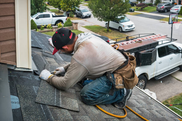 Professional Roof Leak Repair technician working in Mansfield Depot, CT